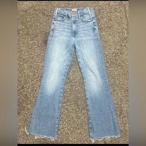 Mother the hustler ankle fray jeans size 24